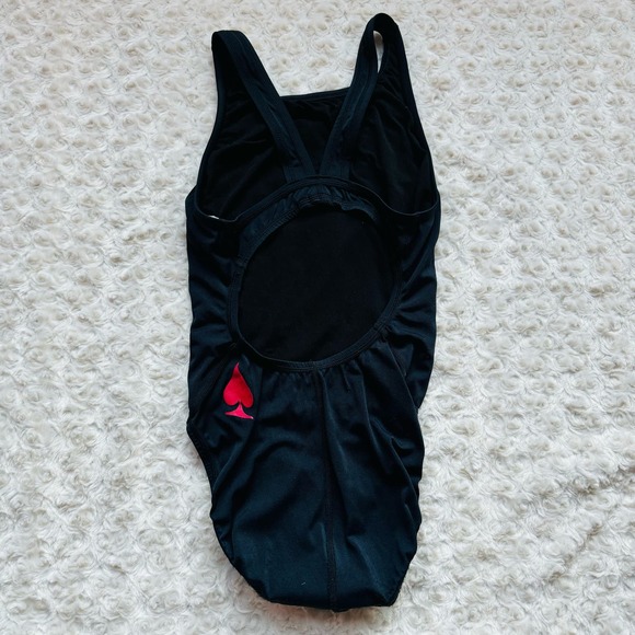 NIKE Black womens competition training swimsuit bathing suit 32 sz 6 - Picture 3 of 7